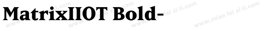 MatrixIIOT Bold字体转换